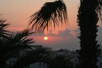 Sonnenuntergang mit Palmen